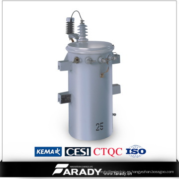 11kv 25kVA Aceite Immsered Sobrecarga Tipo Fase Única Distribución De la Energía Csp Precio Del Transformador